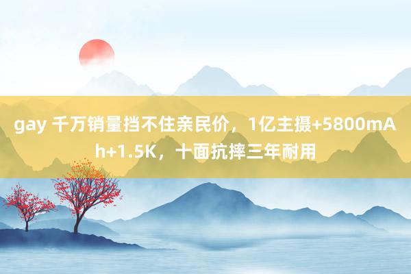 gay 千万销量挡不住亲民价，1亿主摄+5800mAh+1.5K，十面抗摔三年耐用