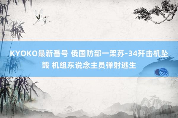 KYOKO最新番号 俄国防部一架苏-34歼击机坠毁 机组东说念主员弹射逃生