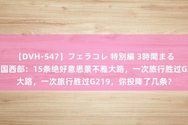 【DVH-547】フェラコレ 特別編 3時間まるごとWフェラ 探索中国西部：15条绝好意思景不雅大路，一次旅行胜过G219，你投降了几条？