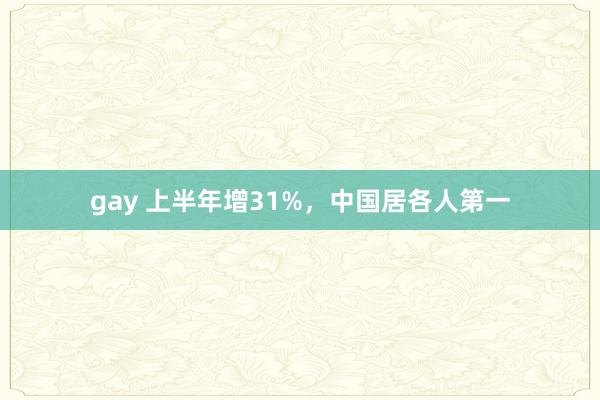 gay 上半年增31%，中国居各人第一