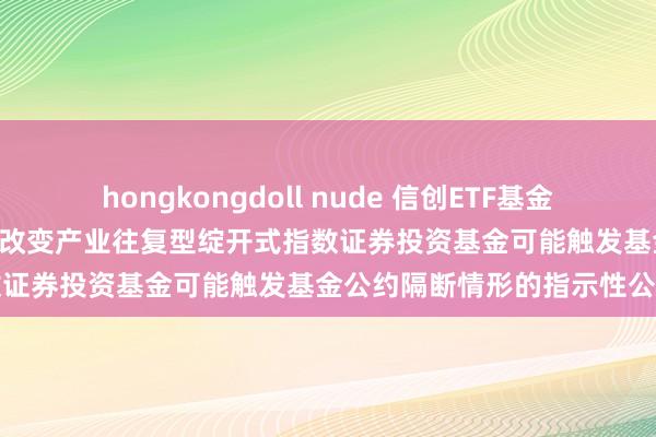 hongkongdoll nude 信创ETF基金: 对于华宝中证信息技艺应用改变产业往复型绽开式指数证券投资基金可能触发基金公约隔断情形的指示性公告