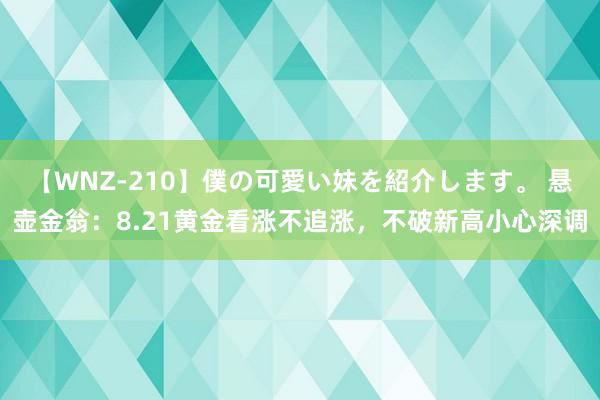 【WNZ-210】僕の可愛い妹を紹介します。 悬壶金翁：8.21黄金看涨不追涨，不破新高小心深调