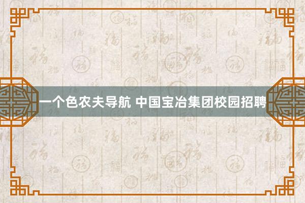 一个色农夫导航 中国宝冶集团校园招聘