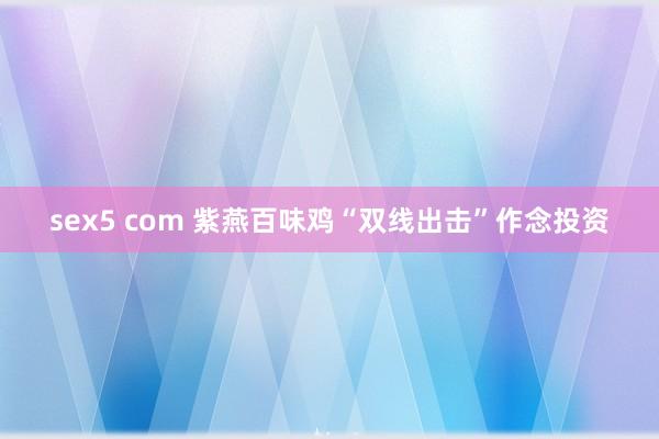 sex5 com 紫燕百味鸡“双线出击”作念投资