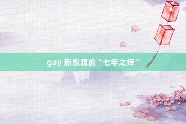 gay 新能源的“七年之痒”